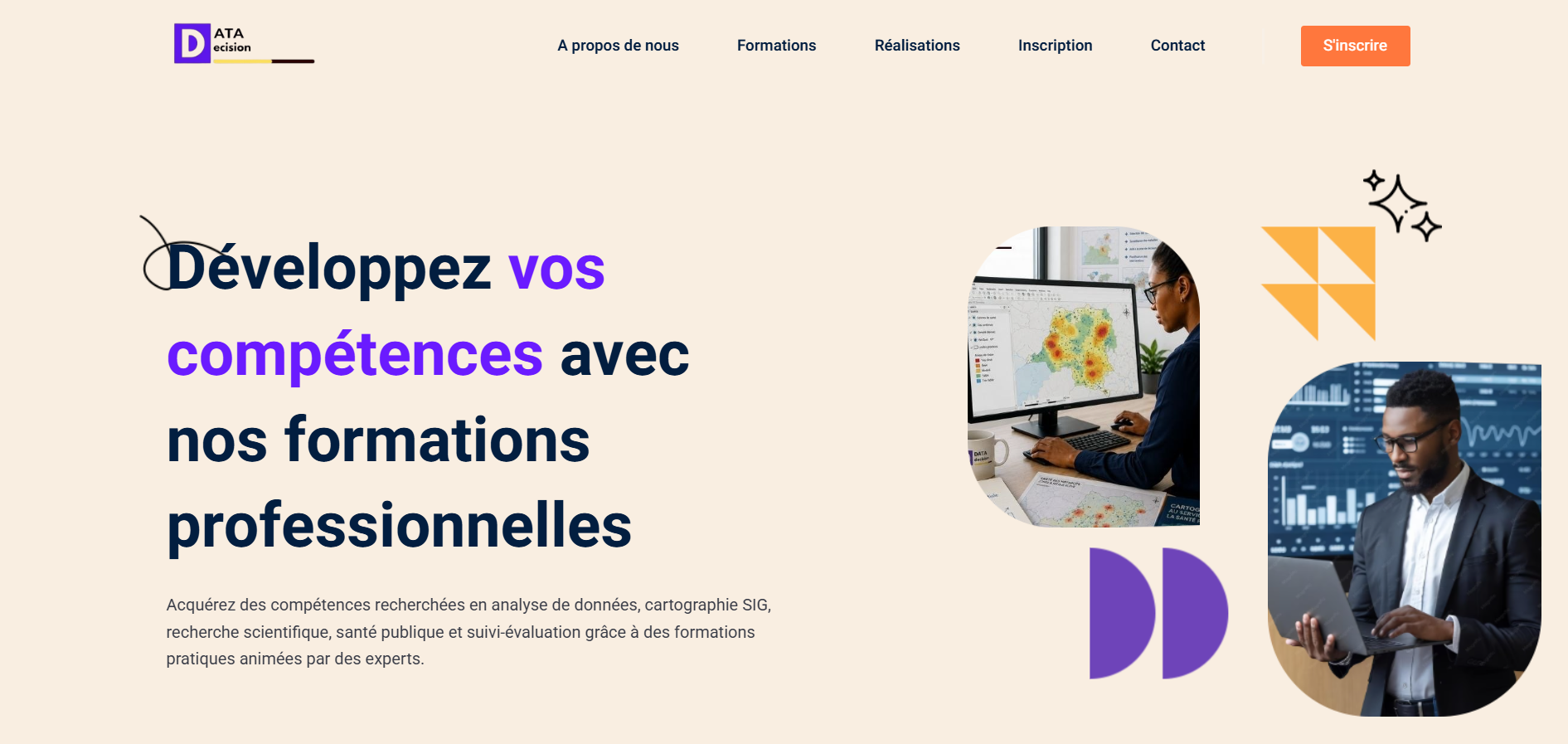 Site web réalisé pour Data Decision